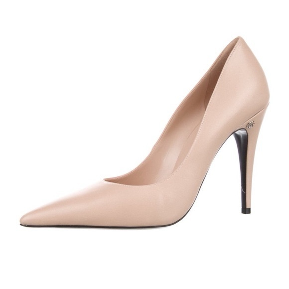 Gucci Leather Pumps Elegant Beige/pink Stiletto Heels - Picture 2 of 10